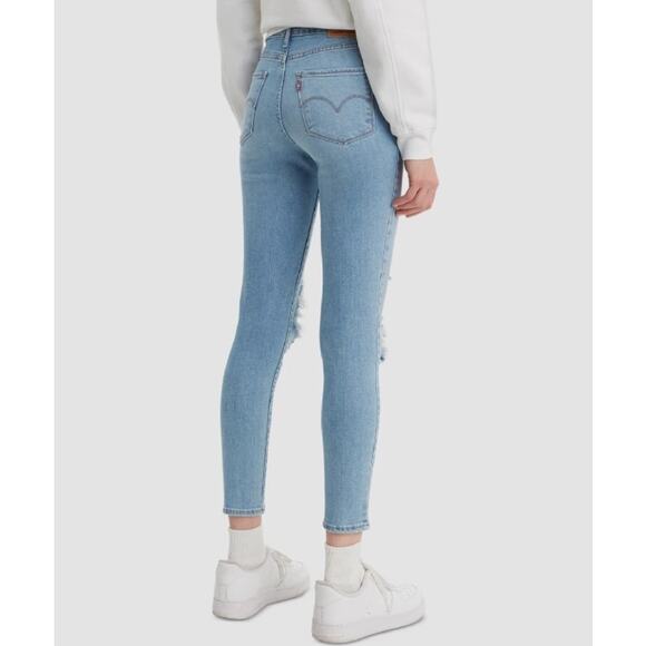 LEVI'S 721 High Rise Skinny Ankle Jeans Slimming Light Blue Wash Womens Size 29 - Picture 2 of 10